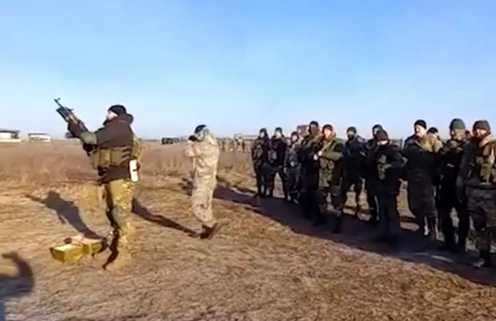 Militia members from Belgorod and Kursk attending military training activities at the Wagner Group training facility in Molkino, Krasnodar.