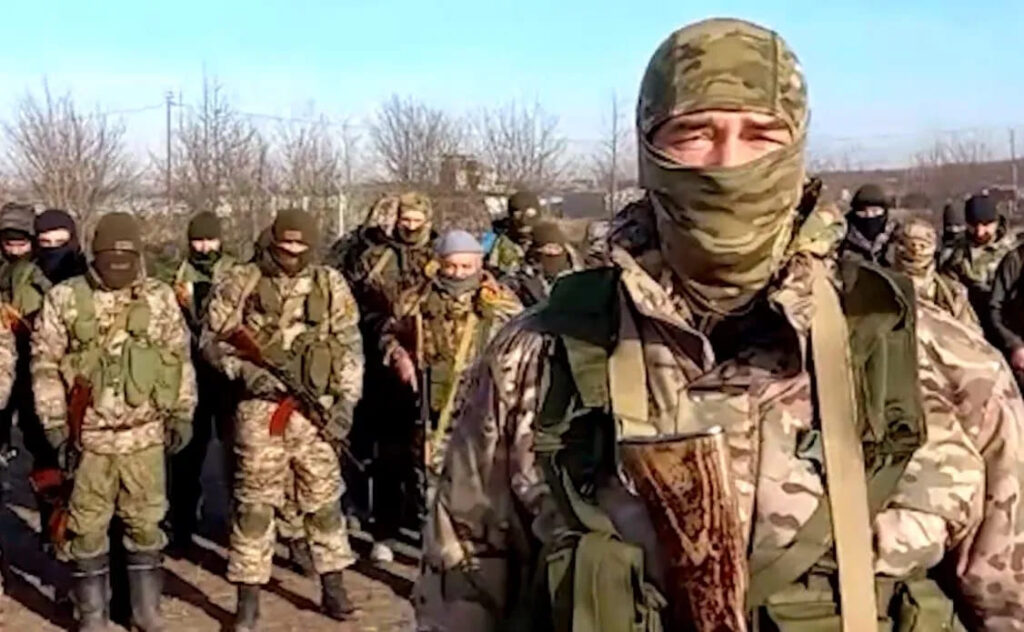 Militia members from Belgorod and Kursk attending military training activities at the Wagner Group training facility in Molkino, Krasnodar.