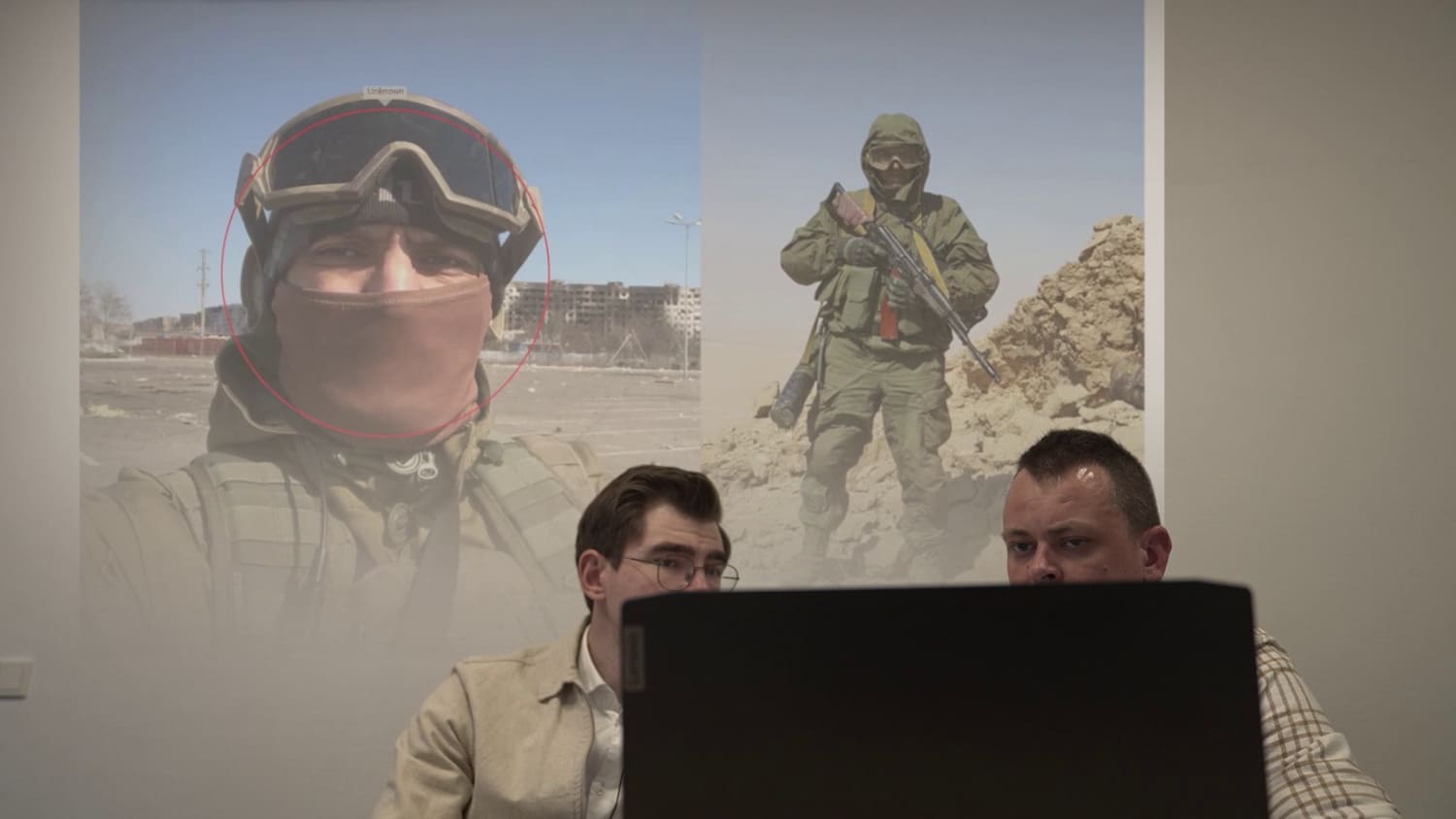 Image of Joseph Jones with Swedish TV4's Kalla Fakta team during the filming of the 'Wagnerfilen'